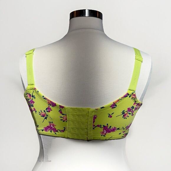 Cacique So Light T-Shirt Bra Women’s Size 44F Wild Lime Floral Underwire Lined - Picture 5 of 7